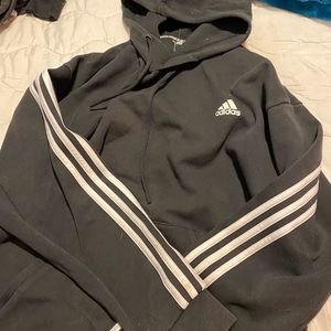 black and white Adidas hoodie size M